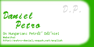 daniel petro business card